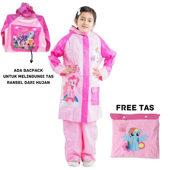 Gambar Jas Hujan Setelan Jaket Celana Anak Motif Karakter Kartun Lucu - Kuda Poni, 7-12 tahun dari adirex undefined Tokopedia