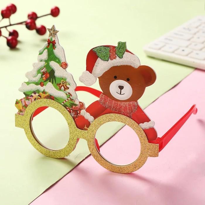 Promo JS-775 Kacamata Natal Kacamata Xmas Kacamata Glitter