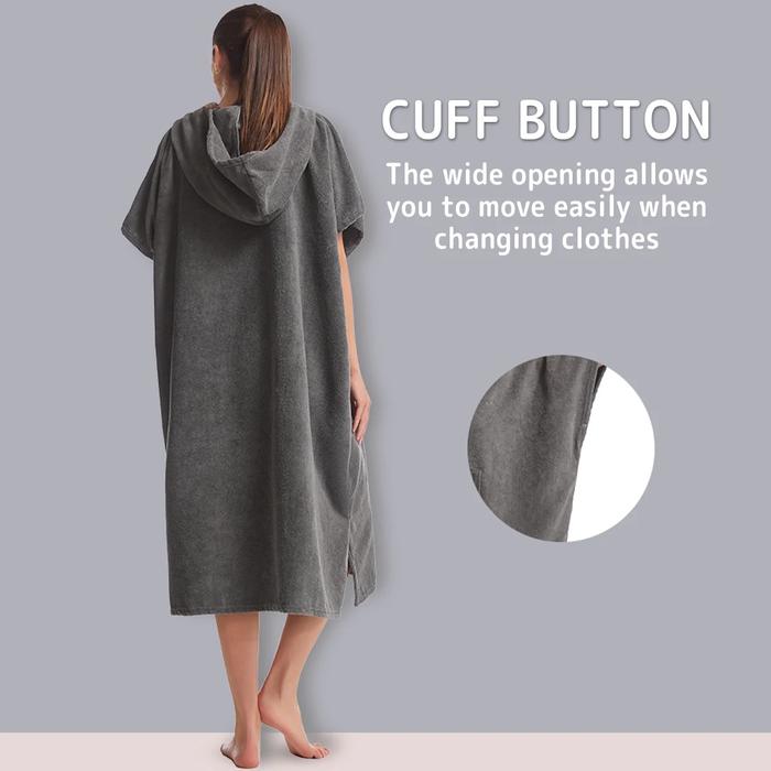 Gambar RA Changing Robe Microfiber Short Sleeve Surf Poncho with Hood dari Ranch Alpha undefined Tokopedia