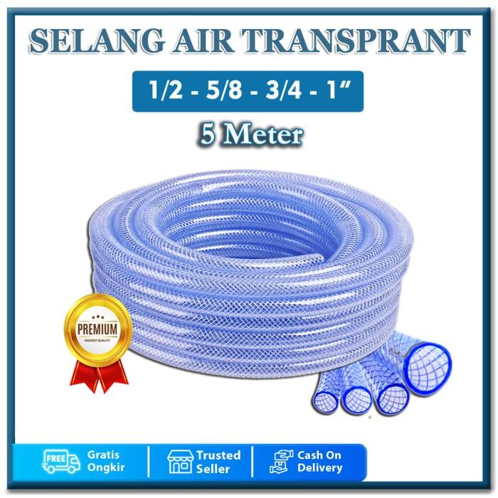 Gambar SELANG AIR 5 METER 1/2 5/8 3/4 1 INCH SERAT BENANG TRANSPARANT MURAH - 2 Meter, 1/2 inch dari Satori Garden undefined Tokopedia