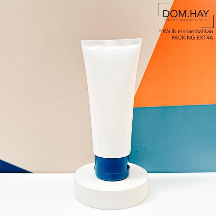 Gambar 100ml Botol Tube Putih Fliptop Plastik LC Packaging Skin Care NCR - Biru dari Nicora. Pack undefined Tokopedia