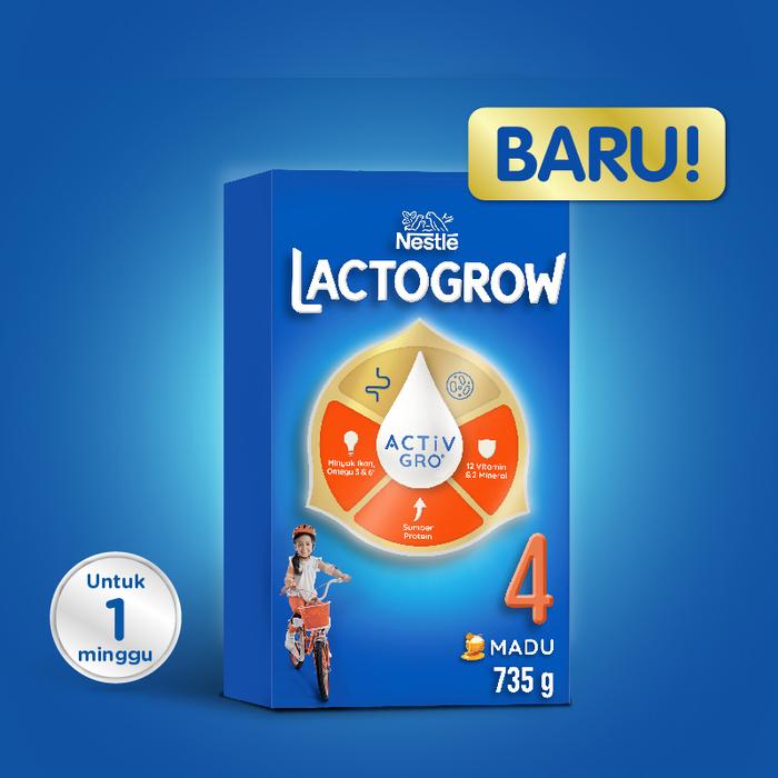 Gambar Lactogrow 4 Susu Pertumbuhan Anak (3-5 Tahun) 735gr - 735 gr - Madu dari Bambi Store Malang undefined Tokopedia