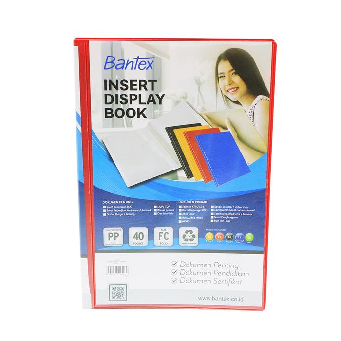Gambar Bantex Insert Display Book PP Folio/F4 40 pocket - 3185I - Red dari Bantex Indonesia undefined Tokopedia