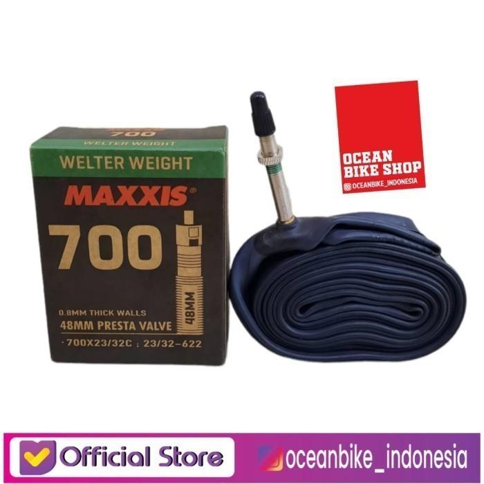 Gambar Ban Dalam Sepeda Balap Roadbike Maxxis 700 x23 / 32C Presta Velve - 700x23/32C 48mm dari Ocean Bike Official undefined Tokopedia