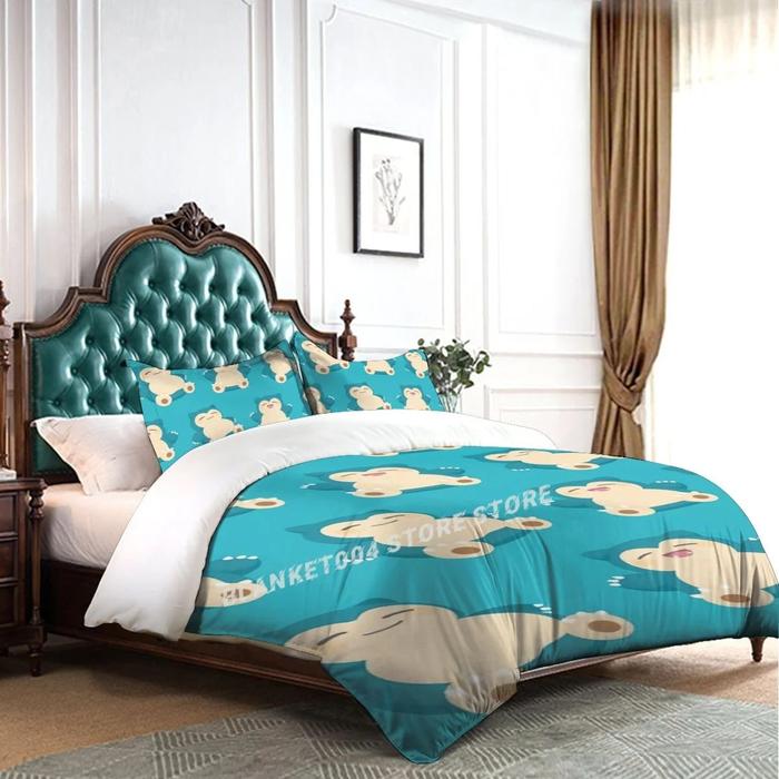 Gambar JB 3D Snorlax Bedding Set Duvet Cover Pillowcases Comforter Bed dari Jaya Bom undefined Tokopedia