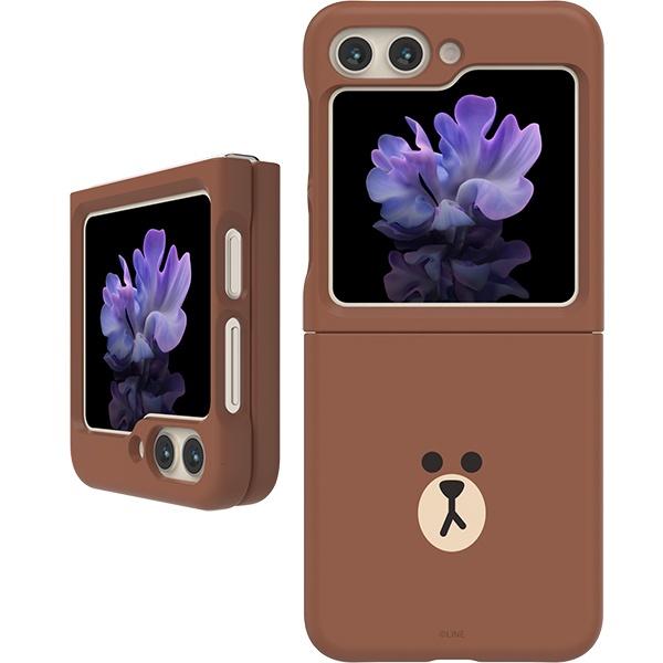 Gambar Line friends Official GALAXY Z FLIP 5 Phone Case Cover - BROWN/, Z FLIP5/Z FLIP5(5G) dari Lotipda undefined Tokopedia