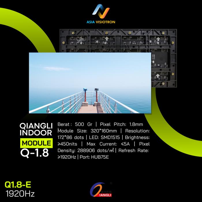 Gambar Modul P1.8 Indoor 1920Hz 3840Hz ORIGINAL QiangLi Videotron - Q1.8-E 1920Hz dari Asia Visiotron undefined Tokopedia