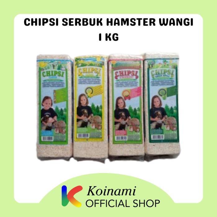 Gambar PW_SHOP Chipsi Serbuk Kayu Hamster Wangi 1 kg - Bedding Hamster - - Green Apple dari PW_SHOP_11 undefined Tokopedia