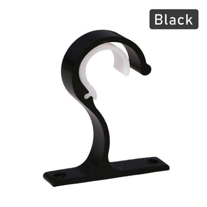 Gambar Curtain Rod Bracket Thickened Aluminum - black dari Soya Global undefined Tokopedia