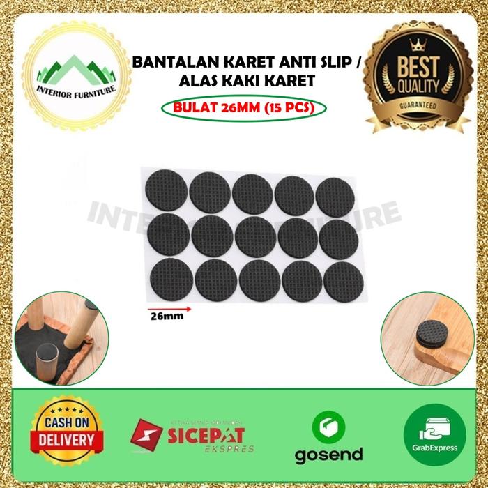 Gambar Alas Kaki Meja Kursi Furniture Bantalan Karet Rubber Pads - Bulat 26mm dari InteriorFurnitureIndonesia undefined Tokopedia