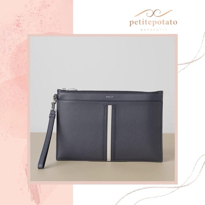 Jual TAS BRANDED PRIA BALLY RIBBON ZIP ENVELOPE CLUTCH POUCH