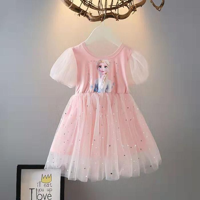 Gambar Ready 1-9 Tahun Dres Frosen No Pita Pesta Anak Perempuan - pink, 100(2-3 tahun) dari Sevim Shop undefined Tokopedia