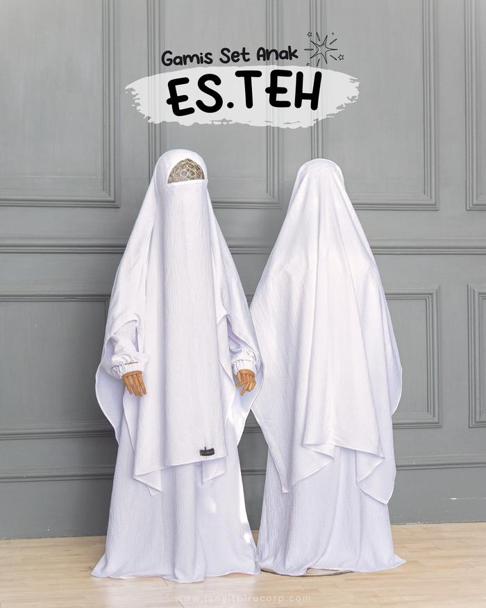 Gambar Gamis Set Anak Es.Teh Abaya Issey Miyake - White, Gamis 60/75, FK 55/70 dari langitbirucorp undefined 3 Tokopedia