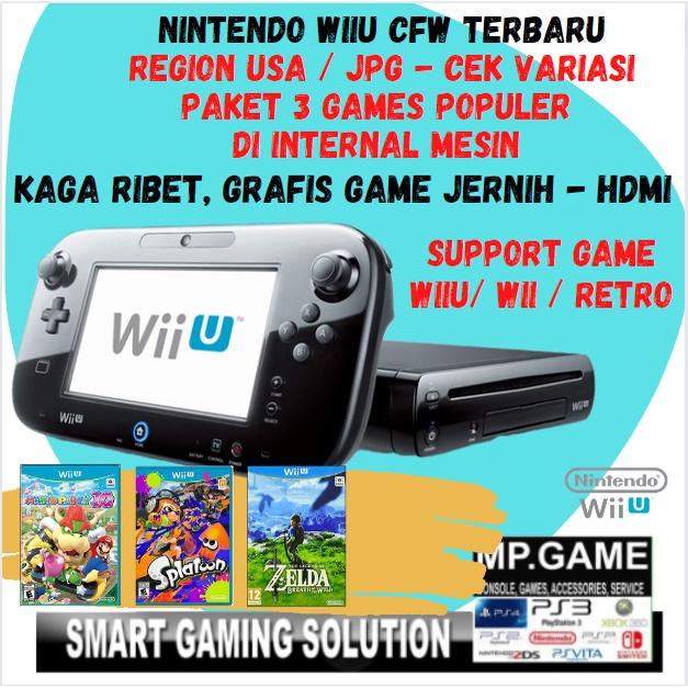 Jual STOK BARU// NINTENDO WII U PAKET KOMPLIT GAMES POPULER 32GB