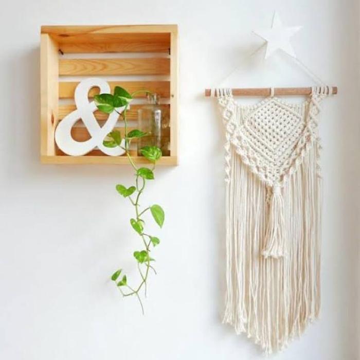 Gambar Macrame Wall Hanging Home Decor Dekorasi Wedding Wall Decor Hiasan dari sampoerna24434 undefined Tokopedia