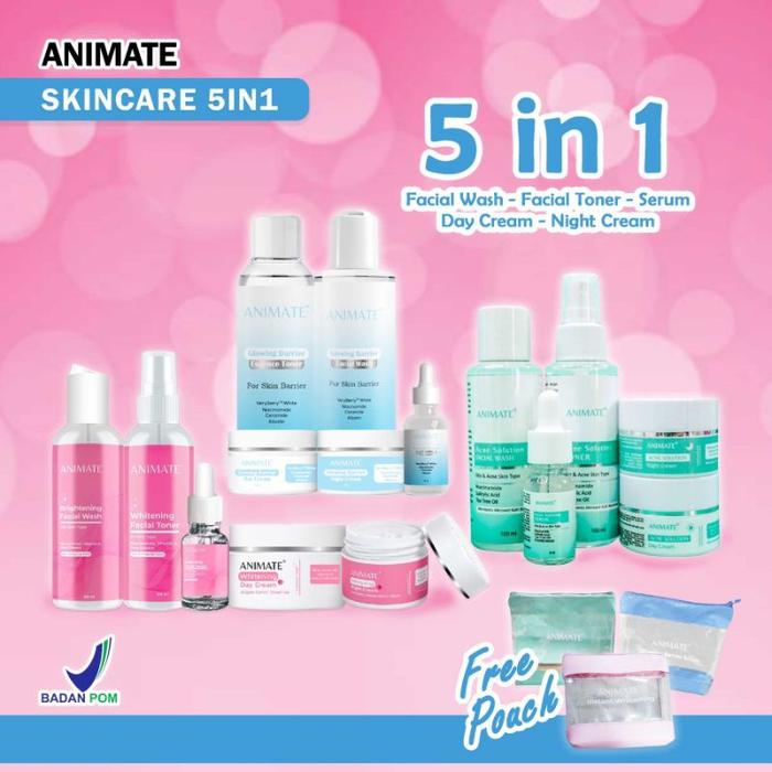 Gambar Promo PAKET SKINCARE ANIMATE 5 IN 1 Murah dari zelmira_ undefined Tokopedia