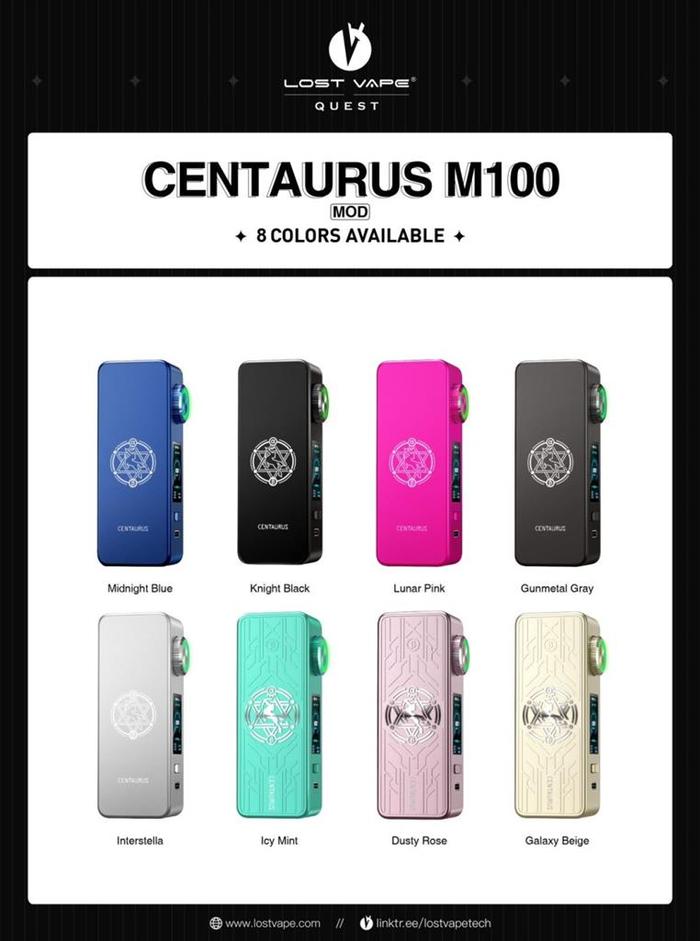 Jual Centaurus M100 Mod Only - Authentic by Lost Vape - Gunmetal Gray ...