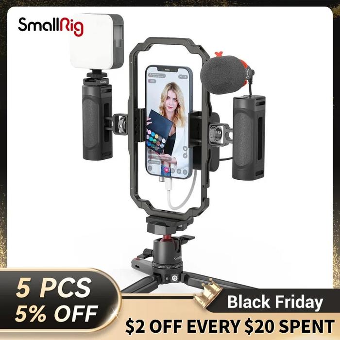 Gambar SmallRig Universal Phone Vlog Tripod Video Rig kit for 13 12 Case dari Aredon Official undefined Tokopedia