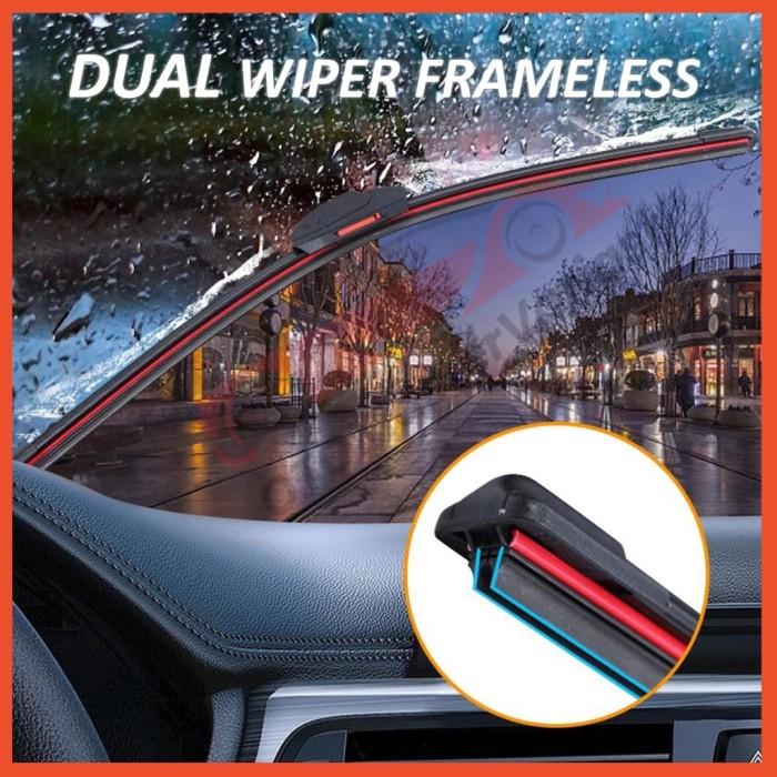 Gambar KODE A01 | Wiper Dual Karet Double Blade Frameless Untuk Semua Jenis - Captiva dari ottocare undefined Tokopedia