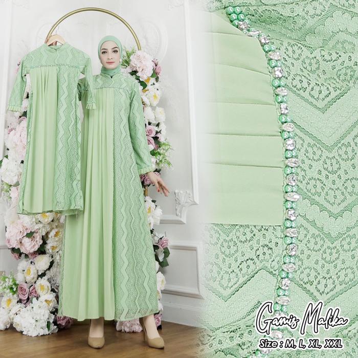 Gambar GAMIS COUPLE MALIKHA IBU DAN ANAK - GAMIS MODERN - GAMIS TERBARU- DRES - Greensage, Couple ibu anak dari ellequeen undefined Tokopedia