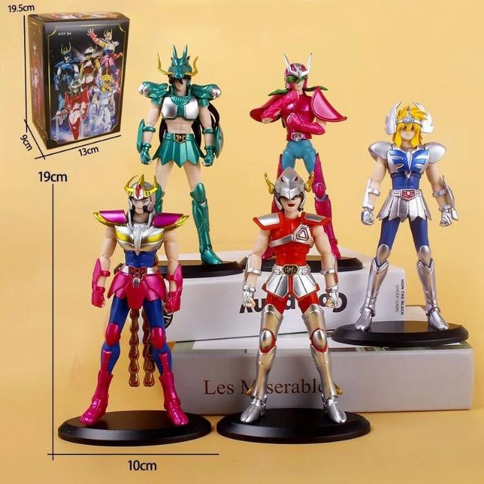 Gambar Action Figure Saint Seiya Shiryu Hyoga Phoenix Ikki Andromeda Sun dari TOYS BASE undefined Tokopedia