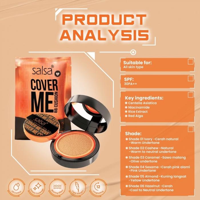 Gambar salsa cover me bb cushion matte - 06 Hazelnut dari Gudang Kosmetik Purwokerto undefined Tokopedia