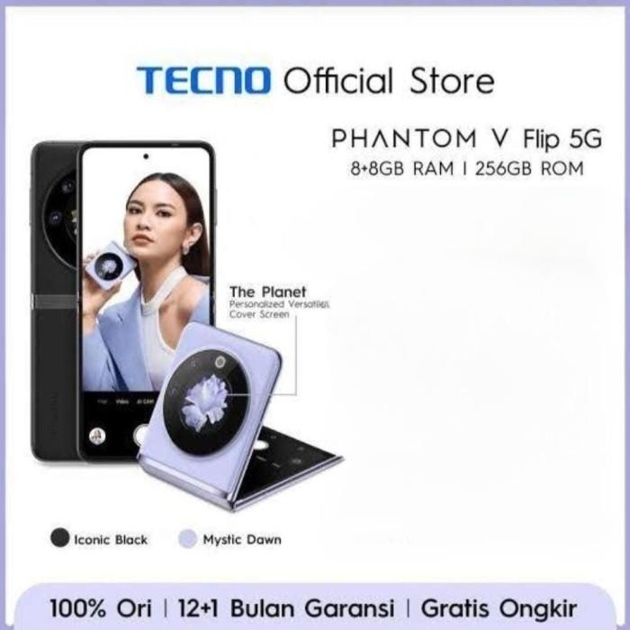 Gambar Tecno Phantom V Flip 5G 8+8/256 Gb Garansi Resmi - Mystic Dawn dari TemanSeluler undefined Tokopedia