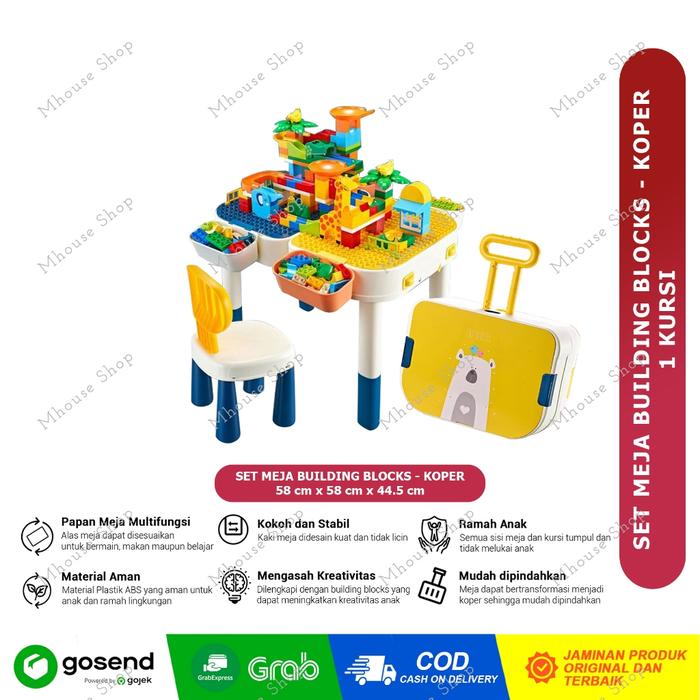 Gambar NEW STOCK TERMURAH!!! SET MEJA SENSORY BUILDING BLOCK KOPER BLOCK dari BERKAHTOY5 undefined Tokopedia