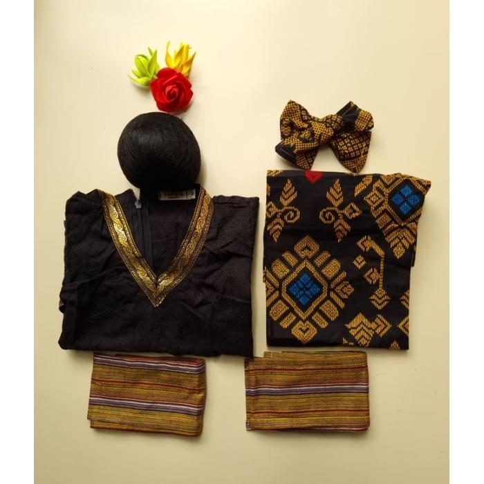 Gambar terlaris BAJU LAMBUNG ANAK ADAT SASAK NTB LOMBOK PAKAIAN ADAT SUKU - Motif 4, XL dari LANCAR SELLER undefined Tokopedia