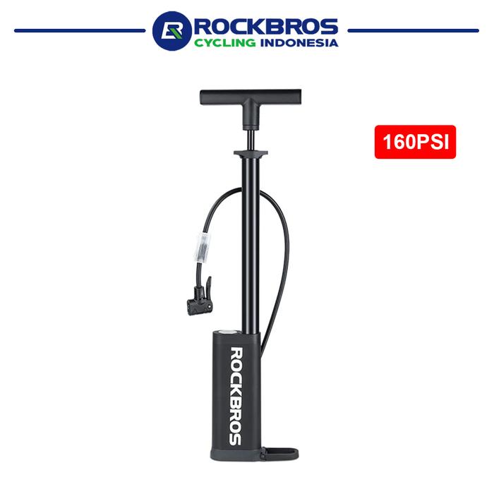Gambar ROCKBROS P32B-18 Pompa Sepeda Barometer 160 PSI High Pressure - Black dari Rockbros Cycling Indonesia undefined Tokopedia