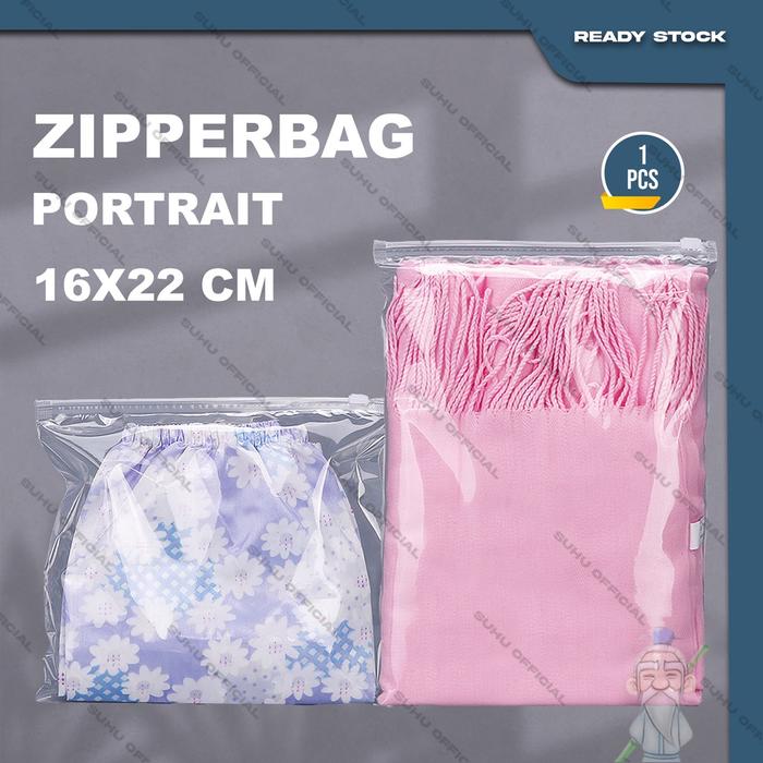 Gambar Pouch Plastik Ziplock Baju ZIPPER BAG Transparan Ukuran 16X22 - ZIPPER BAG, 16X22 dari SUHU undefined Tokopedia