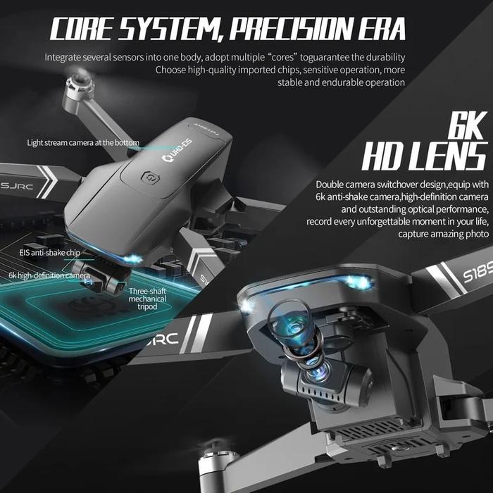 Gambar NEW S189 PRO RC DRONE PROFESSIONAL GPS 5G WIFI 3 AXIS GIMBAL WITH 6K dari Komputer Techy undefined Tokopedia