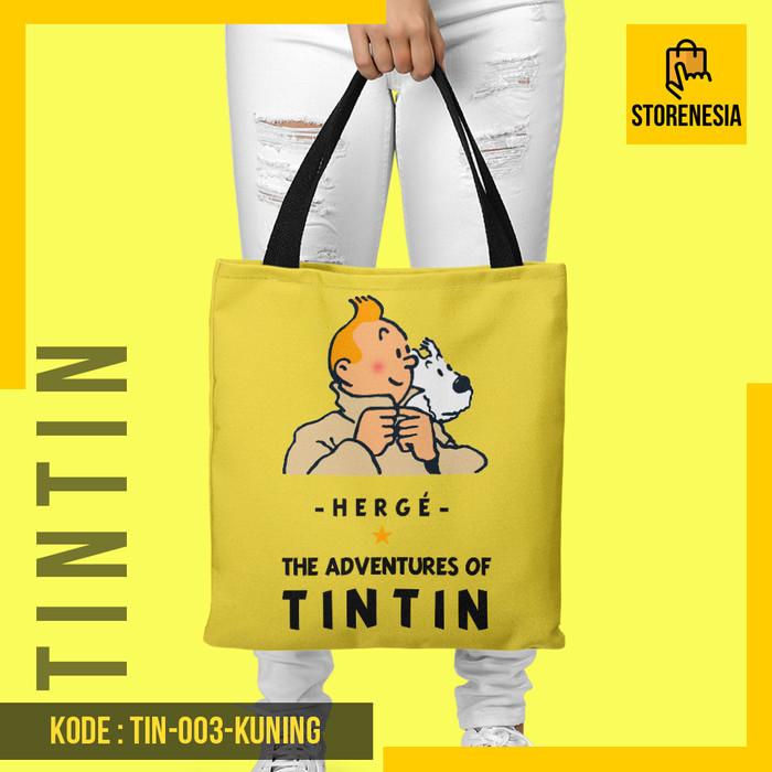 Gambar Tas Premium Totebag Tintin - Tin-003 - Kuning dari Lifa Mandiri olshop undefined Tokopedia