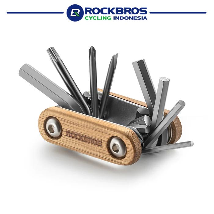 Gambar ROCKBROS 43210047 Kunci Sepeda Toolset Kit 8in1 Bicycle Repair - Rosewood dari Rockbros Cycling Indonesia undefined Tokopedia