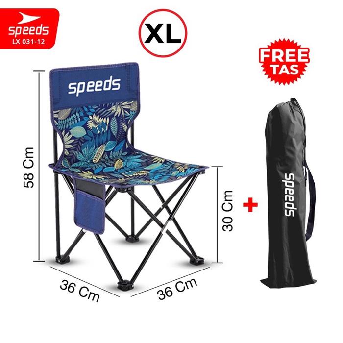 Gambar Set Furniture Kursi Lipat Outdoor Portable Kursi Camping Kursi Gunung - 031-13 XL BIRU dari NILO SHOOP undefined Tokopedia