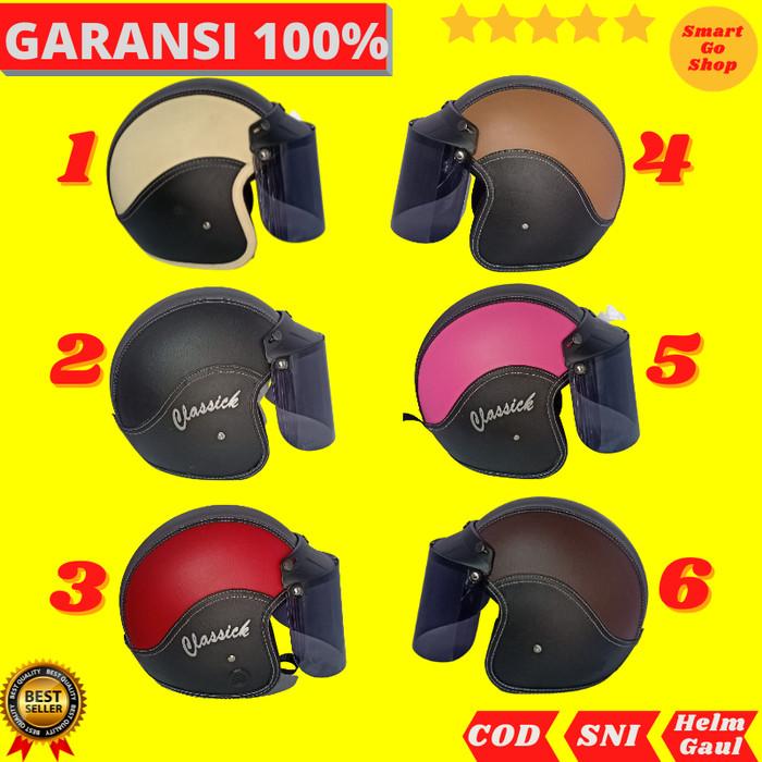 Jual FIE Helm Mr Bogo Kulit Dewasa Full Face Vespa Kaca Flat