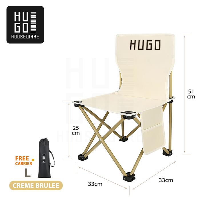 Gambar Set Furniture Hugo Kursi Lipat Outdoor Serbaguna Kursi Lipat Camping - Cream-L dari NILO SHOOP undefined Tokopedia