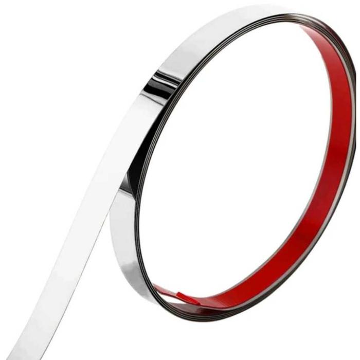 Gambar List Mirror Meteran 12 mm &15 mm Gold Silver Ceiling Edge Strip Mirror - Silver meter, 20mm dari AlmiraID Makassar undefined Tokopedia