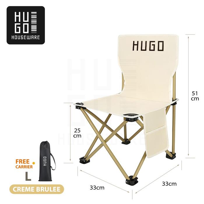 Gambar Set Furniture Hugo Kursi Lipat Bulat Moon Folding Chair Kursi Camping - Cream-L dari NILO SHOOP undefined Tokopedia