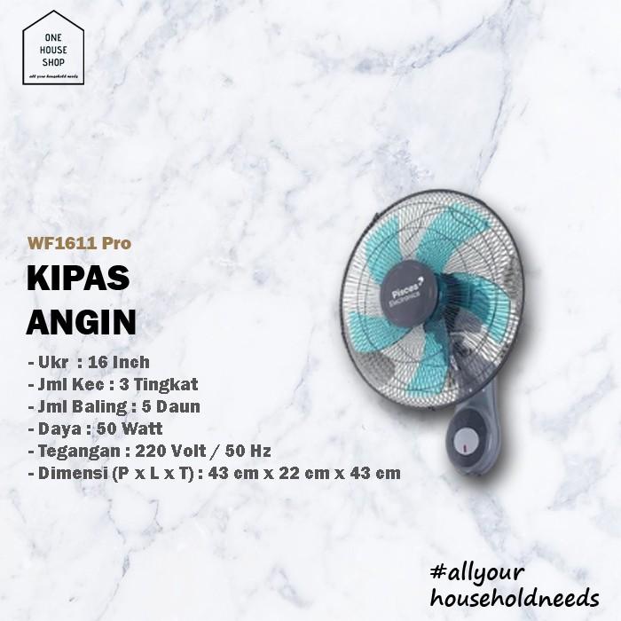 Gambar Kipas Angin Dinding Wall Fan Pisces Electronics Wf1611 Pro Tsrd dari Tisyrd undefined Tokopedia