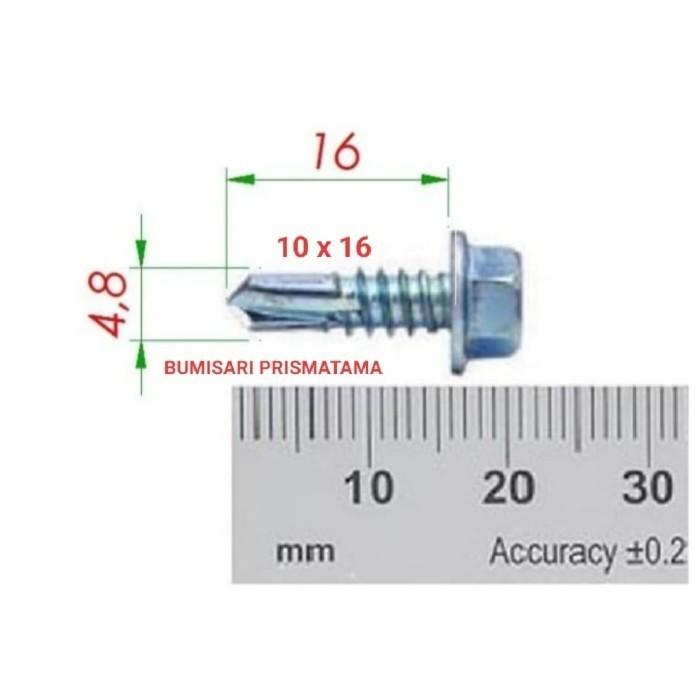 Gambar skrup / sekrup BAJA RINGAN 10 x 16 / BAJA RINGAN MURAH / SKRUP BAJA dari vadikpedia34 undefined Tokopedia
