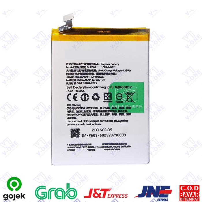 Gambar (B) BATREI BATTERY ORIGINAL 100% OPPO BLP609 OPPO R9 F1+ F1 PLUS dari yusril store99 undefined Tokopedia