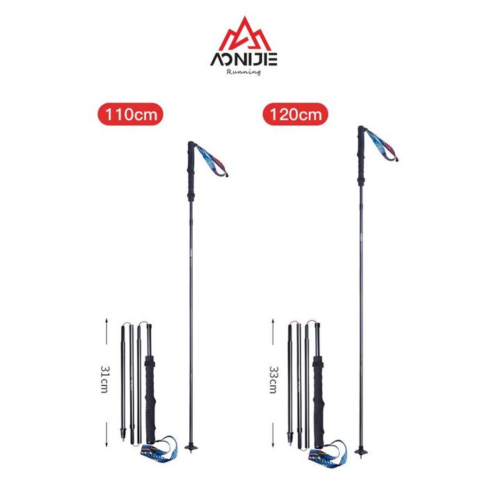Gambar Trekking Pole Aonijie E4204 Tiang Stick Ringan Penopang Tubuh Hiking - 120CM dari Rockbrosindo undefined Tokopedia