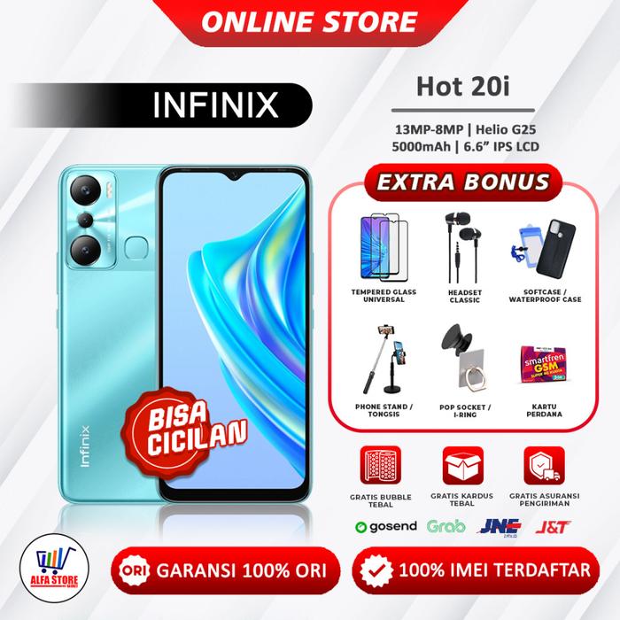 Gambar Infinix hot 20i ram 4/128Gb 4/64Gb Garansi Resmi [not hot 20s hot 12i] - RAM 4/64 dari ALFASTORE_NEW undefined Tokopedia