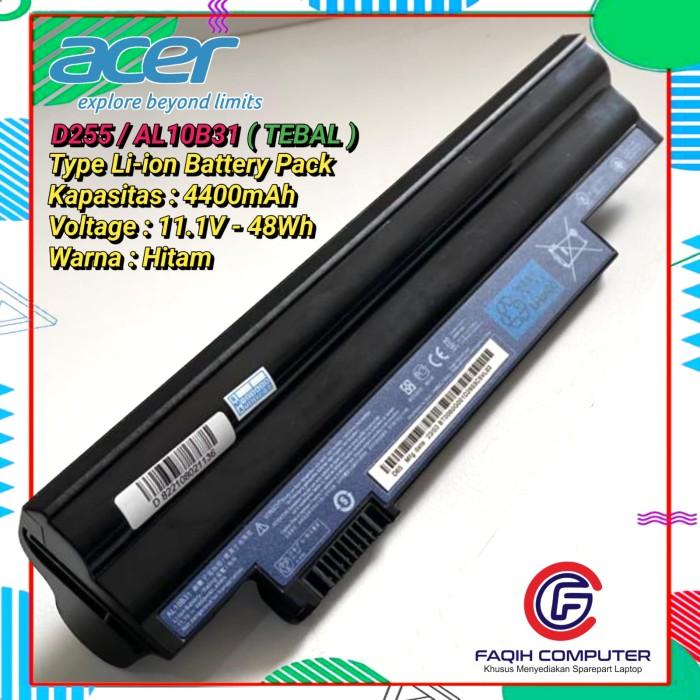 Gambar Baterai Original NoteBook Acer Aspire One D255 D257 D260 D270 722 - FAT / TEBAL dari faqih computer undefined Tokopedia