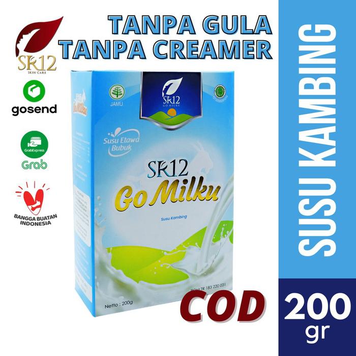 Gambar Susu Go Milku SR12 Susu Kambing Etawa Bubuk Penggemuk Badan Susu Ibu - Original 200gr dari Adisaputra Mart undefined Tokopedia