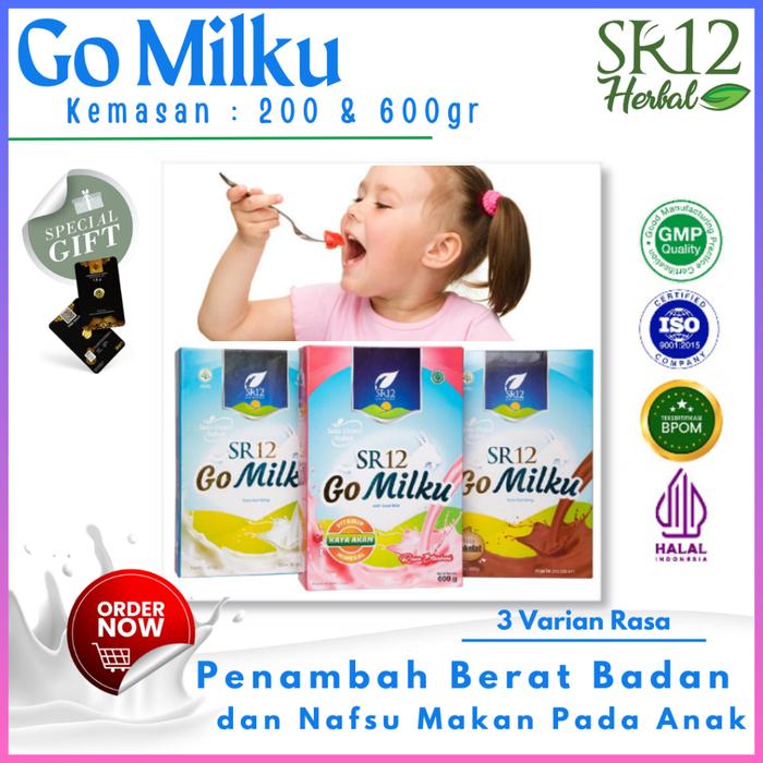 Gambar Go milku Sr12 Susu Penggemuk Badan Anak Penambah Nafsu Makan Imun dari Adisaputra Mart undefined Tokopedia