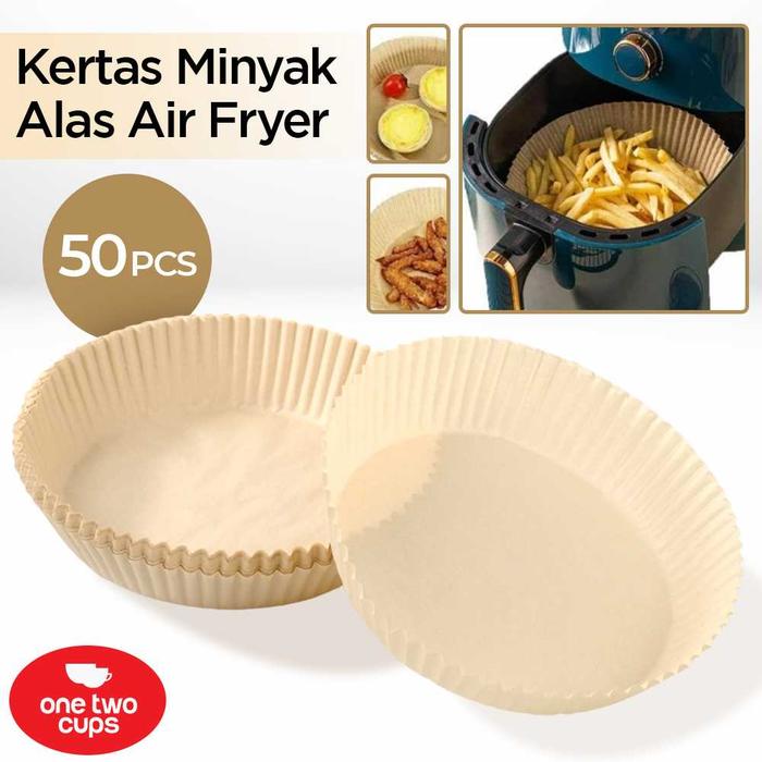 Gambar 50 Pcs Alas Tatakan Kertas Minyak Makanan Microwave Air Fryer Oven - Coklat dari Club 8 undefined Tokopedia