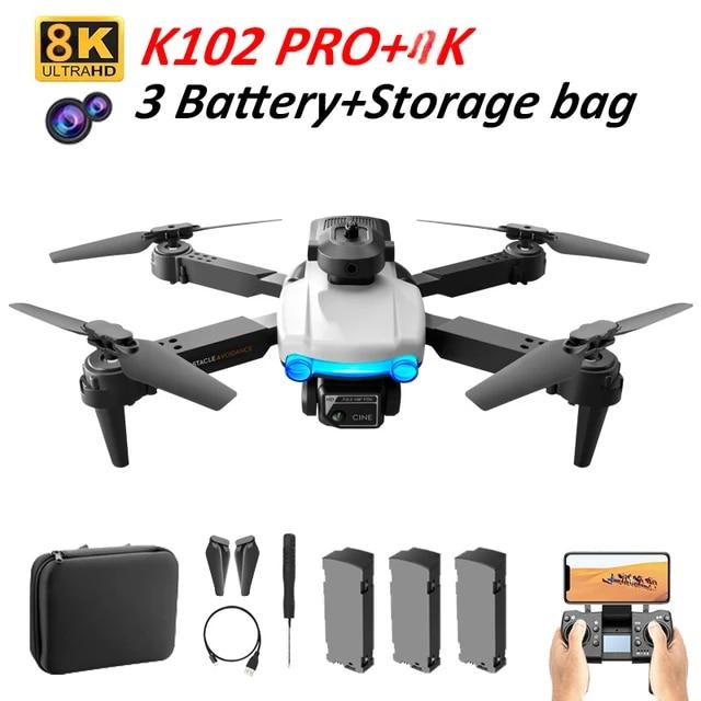 Gambar K102 PRO DRONE 8K HD DUAL CAMERA OPTICAL FLOW POSITIONING LED LIGHTS dari Ayeshamall undefined Tokopedia