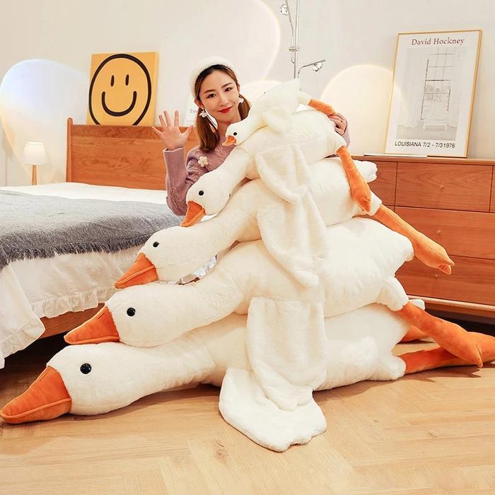 Gambar 2023 Kawaii Big White Goose Hug Plush Toy Giant Duck Doll Soft St dari Raya Smart undefined Tokopedia